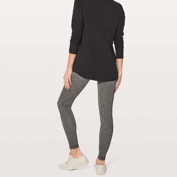 LULULEMON Wunder Under High Rise Tight Leggings Heathered Black 8 - Picture 3 of 10